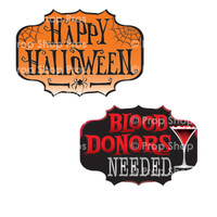 Halloween Signs | Halloween Part #2 | (Partial Bundle)(Twelve Signs) 12 Of 13 Signs B-STOCK | Photo Booth Props | Prop Signs