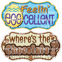 Prop Shop Pros Easter Photo Booth Props Feelin Eggcellent & Where's The Chocolate