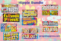 Hippie Signs | 60's Signs | 70's Signs | B-STOCK | Photo Booth Props | Prop Signs