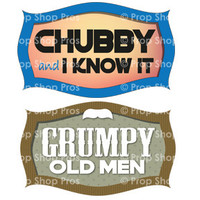 Prop Shop Pros Anytime Party Photo Booth Props Chubby & I Know It & Grumpy Old Men