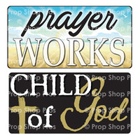 Prop Shop Pros Faith Photo Booth Props Prayer Works & Child Of God 