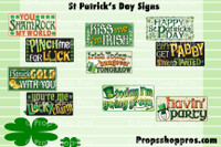 St. Patricks Day Signs | B-STOCK | Photo Booth Props | Prop Signs