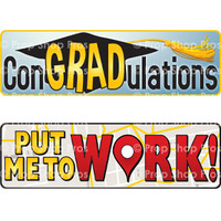 Prop Shop Pros Graduation Photo Booth Props Congradulations & Put Me To Work