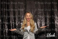 Black Large Sequin Photo Booth Backdrop | Photo Booth Backdrops 