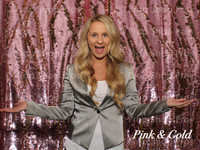 Pink / Gold Mermaid Photo Booth Backdrop | Photo Booth Backdrops 