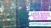 Cotton Candy Large Sequin Photo Booth Backdrop | Photo Booth Backdrops 