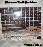 SHINY SILVER 8x8 SHIMMER WALL PHOTO BOOTH BACKDROP | PHOTO BOOTH BACKDROPS 