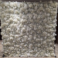 WHITE ROSES FLOWER WALL - MULTI SIZE ROSES | FLOWER WALL | WHITE ROSE FLOWER WALL 