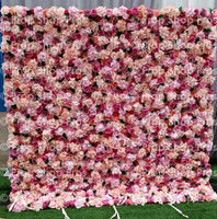 HOT PINK FUCHSIA ROSE FLOWER WALL | FLOWER WALL | HOT PINK FUCHSIA ROSES