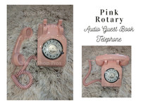 PINK ROTARY AUDIO GUEST BOOK PHONE | AUDIO GUEST BOOK PHONE