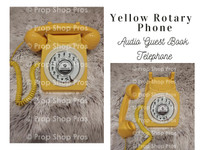 YELLOW ROTARY AUDIO GUEST BOOK PHONE | AUDIO GUEST BOOK PHONE