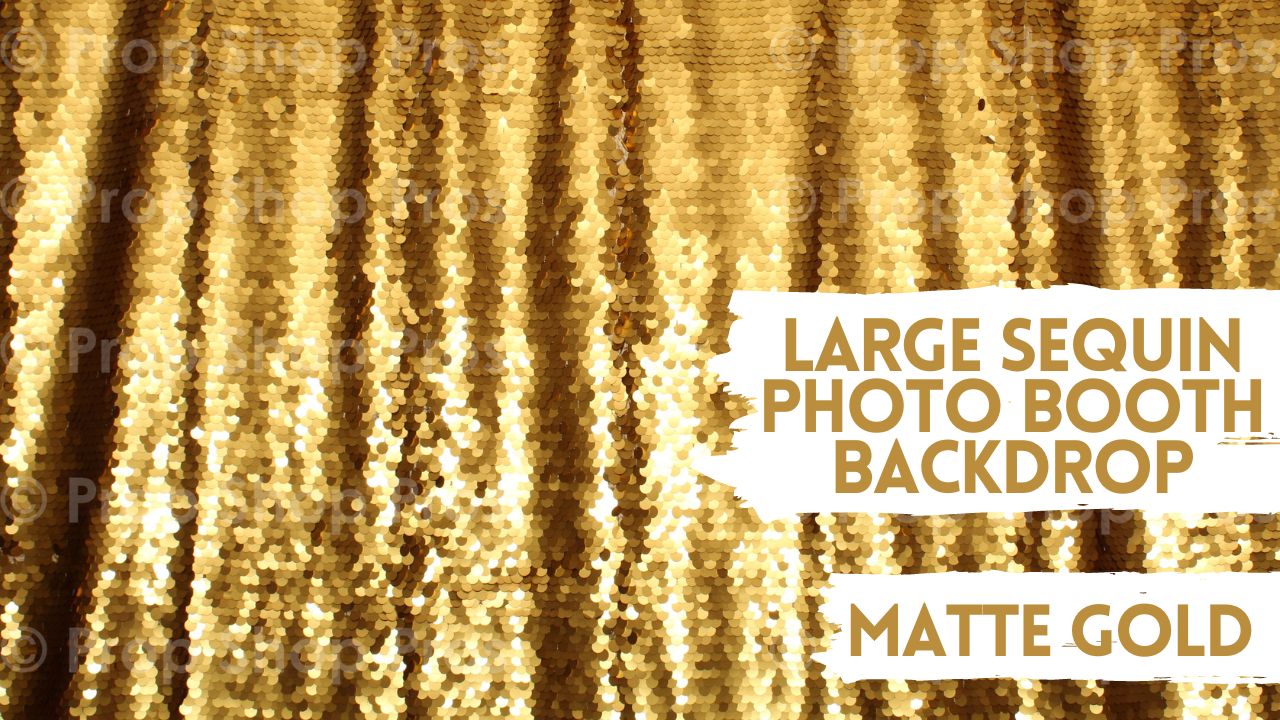 Matte Gold Sequins Backdrop