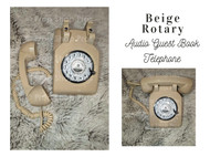 BEIGE ROTARY AUDIO GUEST BOOK PHONE | AUDIO GUEST BOOK PHONE