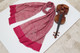 Pashmina Stole with Light and Pinkish-Red Peacock Design
