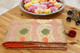 Off white with orange and green floral patterned Tussar Silk