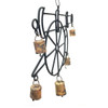 Iron Grape Shot Cannon Wind Chime with Rustic Bells IN26472 by Paykoc
