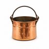 Copper Cauldron With Flared Base & Single Handle Large C10226FL