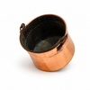 Copper Cauldron With Flared Base & Single Handle Large C10226FL
