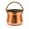 Copper Cauldron With Rounded Bottom & Single Handle Large C10152L