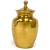 Pet Urn Keepsake Screwtop Ginger Jar Cremation Ash Box Antique Brass 6"
