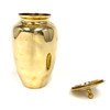 Large Urn Keepsake Screwtop Ginger Jar Cremation Ash Box Polished Brass 10"