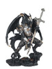 Dragon Black & Silver w/Sword 12" Height Dragon Black & Silver w/Sword 12" Height
