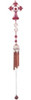 Copper & Gem Cross Chime, Pink 28"L GS99867