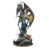 Fairy With Pair of Dragons, Green 9 1/2"H GS91278
