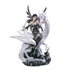 Fairy Sitting On Dragon, Black & White 9"H GS91462 Fairy Sitting On Dragon, Black & White 9"H GS91462