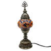 Turkish Mosaic Table Lamp - 4''x11.5" - MB1 - 1 Count Assorted Orange Hue