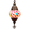 Turkish Mosaic Lantern Hanging Single Chain - 5"x23.5" - B2S