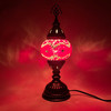 Turkish Mosaic Table Lamp - 4''x11.5" - MB1 - 1 Count Assorted Red Hue
