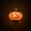 Turkish Mosaic Lantern Hanging Single Chain B3S - 6"x24" - B3S - Orange