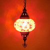 Turkish Mosaic Lantern Hanging Single Chain B3S - 6"x24" - B3S - Red Turkish Mosaic Lantern Hanging Single Chain B3S - 6"x24" - B3S - Red