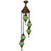 Turkish Mosaic Chandelier  - 5 Bulbs - 12"x45" - Green