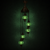 Turkish Mosaic Chandelier  - 5 Bulbs - 12"x45" - Green