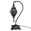 Turkish Mosaic Camel Neck Lamp - 8.5"x16.25" - DB1 - 1 Count Assorted Royal Blue Hue