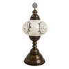 Turkish Mosaic Table Lamp -  9"x22" - MB4 - White