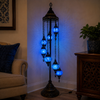 Turkish Mosaic Table Lamp - 7 Bulbs - 16"x58" - Royal Blue