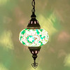 Turkish Mosaic Lantern Hanging Single Chain B3S - 6"x24" - B3S - Green