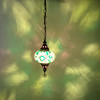 Turkish Mosaic Lantern Hanging Single Chain B3S - 6"x24" - B3S - Green