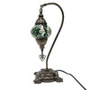 Turkish Mosaic Camel Neck Lamp - 8.5"x16.25" - DB1 - 1 Count Assorted Green Hue