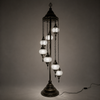 Turkish Mosaic Table Lamp - 7 Bulbs - 16"x58" - White
