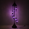 Turkish Mosaic Table Lamp - 7 Bulbs - 16"x58" - Purple
