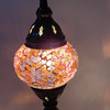 Turkish Mosaic Table Lamp - 4''x11.5" - MB1 - 1 Count Assorted Purple and Pink Hue