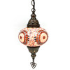 Turkish Mosaic Lantern Hanging Single Chain B3S - 6"x24" - B3S - Purple