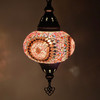 Turkish Mosaic Lantern Hanging Single Chain B3S - 6"x24" - B3S - Purple
