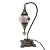 Turkish Mosaic Camel Neck Lamp - 8.5"x16.25" - DB1 - 1 Count Assorted Purple & Pink Hue