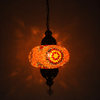 Turkish Mosaic Lantern Hanging Single Chain B4S - 9"x28" - B4S - Orange