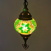Turkish Mosaic Lantern Hanging Single Chain - 4"x23" -  B1S - Green Turkish Mosaic Lantern Hanging Single Chain - 4"x23" -  B1S - Green